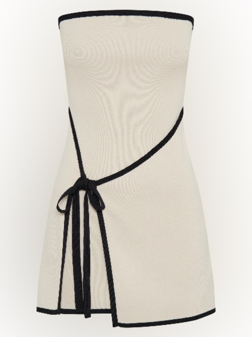 Meshki Cream Strapless Knit Mini Dress - Picture 8 of 14